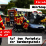 Wir laden hiermit alle interessierten Mitbürger:innen zur unserer Werhauptübung ein! Wie bei jeder Wehrhauptübung möchten wir unseren Mitbürger:innen gefahrlos einen Einblick in das Geschehen und die Abläufe wärend eines Einsatzes ermöglichen und einen Eindruck unserer Tätigkeiten für Jung und Alt geben. Nach der Übung gibt es die Gelegenheit sich alles aus nächster Nähe anzusehen und auch „anfassen“ zu können. Termin: 10.10.2025 Beginn: 16:00 Uhr Ort: Auf dem Parkplatz der Turmbergschule Weingarten Wir freuen uns auf zahlreiche Besucher!